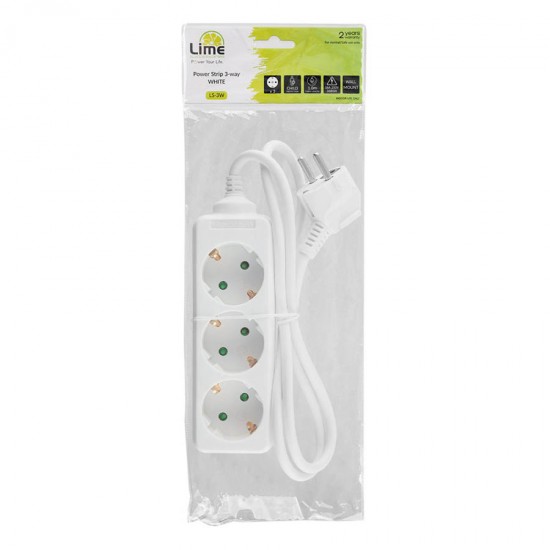 Πολύπριζα 3θ 16A 1M,3g1 λευκό LS-3W LIME