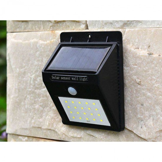 Ηλιακό Επιτοίχιο φωτιστικό 30 LED με αισθητήρα κίνησης αδιάβροχο
