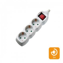 Πολύπριζα 3θ Με Διακόπτη 3M,3g1,5 COM