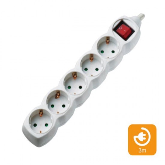 Πολύπριζα 5θ Με Διακόπτη 3M,3g1,5 COM