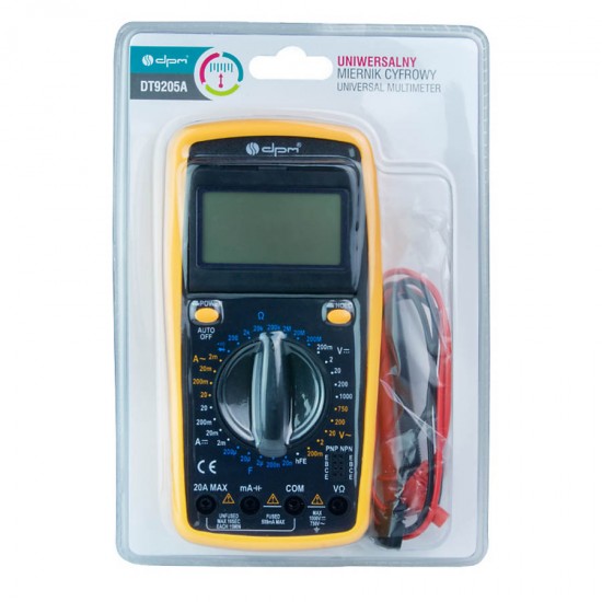 Ψηφιακό Πολύμετρο DT9205A με Buzzer