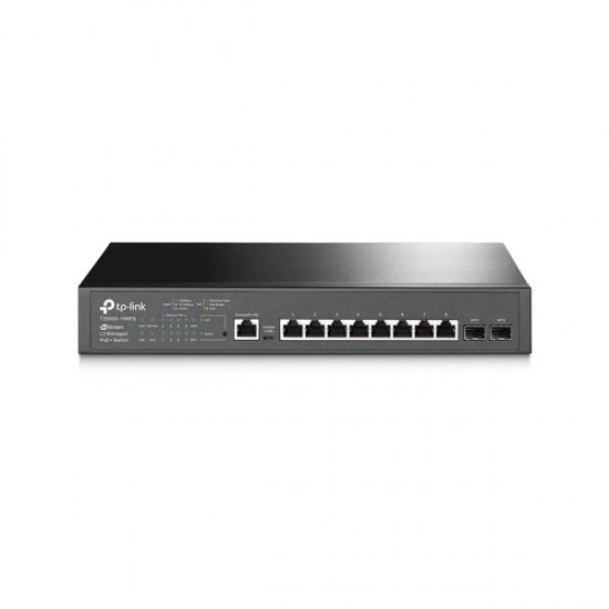 TP-LINK T2500G-10MPS 8-Port Gigabit L2 Managed PoE Swirch WITH 2 SFP Slots