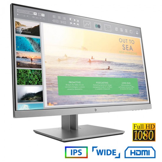 Used Monitor E233 IPS LED/HP/23``FHD/1920x1080/Wide/Black/D-SUB & DP & HDMI