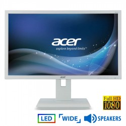 Used (A-) Monitor B246HL LED/Acer/24\\"FHD/1920x1080/Wide/White/w/Speakers/Grade A-/D-SUB & DVI-D
