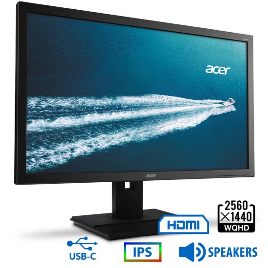 Used Monitor B276HUL IPS LED/Acer/27``WQHD/2560x1440/Wide/Black/w/Speakers/DP & HDMI & USB Type-C &