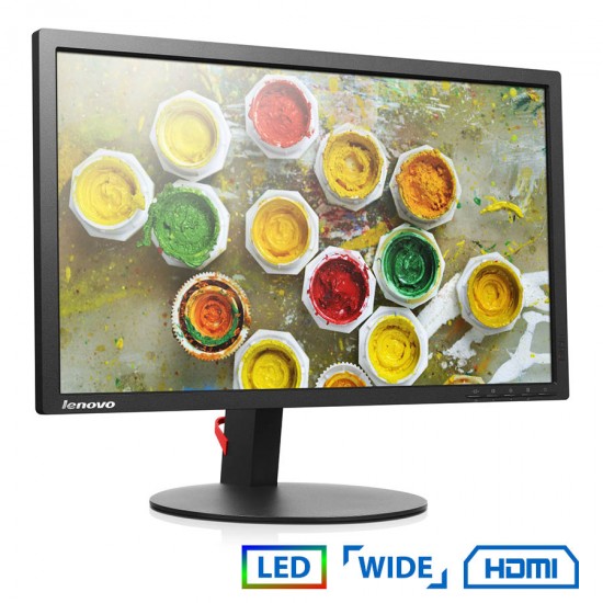 Used Monitor T2254p LED/Lenovo /22``/1680x1050/Wide/Black/D-SUB & DP & HDMI