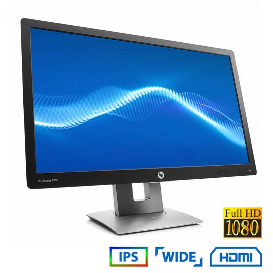 Used (A-) Monitor E232 IPS LED/HP/23``FHD/1920x1080/Wide/Black/Grade A-/D-SUB & DP & HDMI & USB HUB
