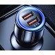 Universal 2xUSB Fast Car Charger QC 3.0 5V/3.1A Μαύρος