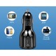 Universal 2xUSB Fast Car Charger QC 3.0 5V/3.1A Μαύρος