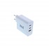 Universal USB 3.0/2xUSB-C FastTravel Wall Charger 65W Λευκό Well PSUP-USB-WPQ6501WE-WL