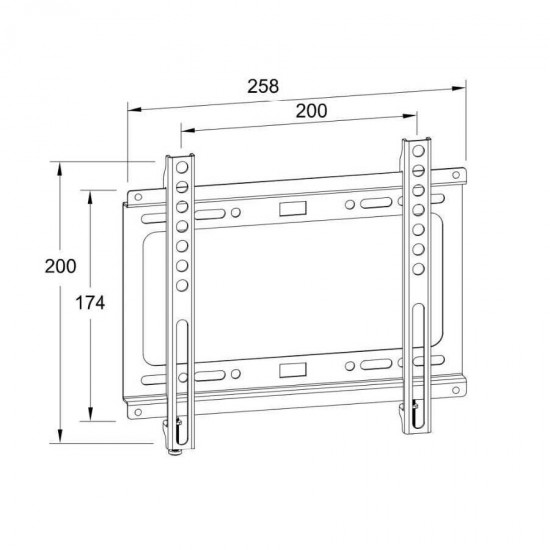 Βάση TV Well 13"- 43" Σταθερή TVS-LCD-FX43-WL