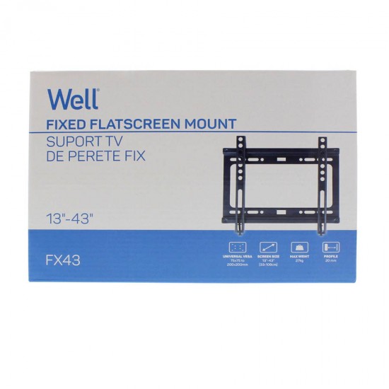 Βάση TV Well 13"- 43" Σταθερή TVS-LCD-FX43-WL