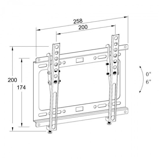 Βάση TV Well 13"- 43" Ρυθμιζόμενη TVS-LCD-TL43-WL
