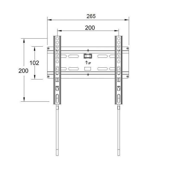 Βάση TV Well 13"- 43" Σταθερή με κορδόνι TVS-LCD-FXS43-WL