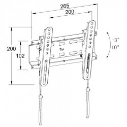 Βάση TV Well 13"- 43" Ρυθμιζόμενη με κορδόνι TVS-LCD-TLS43-WL