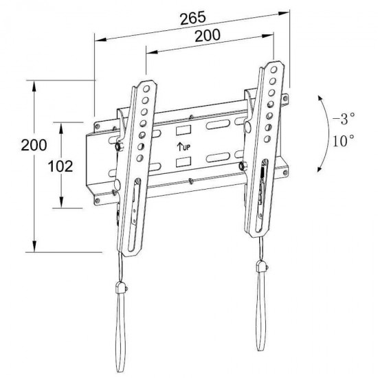 Βάση TV Well 13"- 43" Ρυθμιζόμενη με κορδόνι TVS-LCD-TLS43-WL