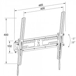 Βάση TV Well 23"- 60" Ρυθμιζόμενη με κορδόνι TVS-LCD-TLS60-WL