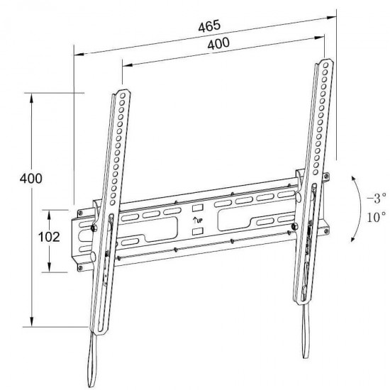 Βάση TV Well 23"- 60" Ρυθμιζόμενη με κορδόνι TVS-LCD-TLS60-WL