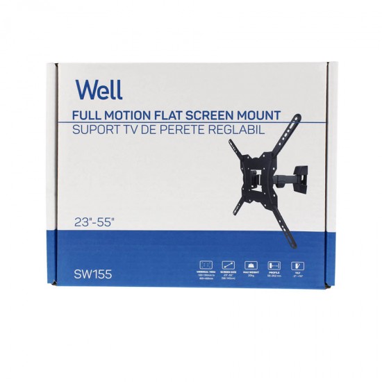 Βάση TV Well 23\\"- 55\\" με μονό βραχίωνα Ρυθμιζόμενη TVS-LCD-SW155-WL