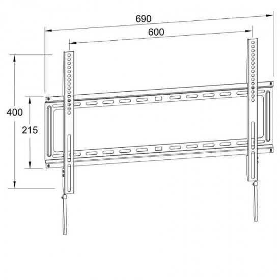 Βάση TV Well 32"- 80" Σταθερή με κορδόνι TVS-LCD-FXS80-WL