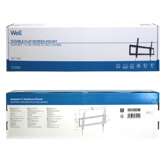 Βάση TV Well 32"- 80" Ρυθμιζόμενη με κορδόνι TVS-LCD-TLS80-WL