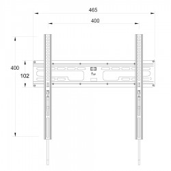 Βάση TV Well 23" - 60" Σταθερή με κορδόνι TVS-LCD-FXS60-WL
