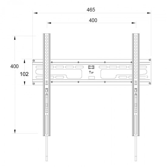 Βάση TV Well 23" - 60" Σταθερή με κορδόνι TVS-LCD-FXS60-WL