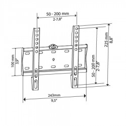 Βάση TV Bravo 15"- 40" Σταθερή Quadro 1
