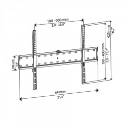 Βάση TV Bravo 32"- 82" Σταθερή Quadro 2