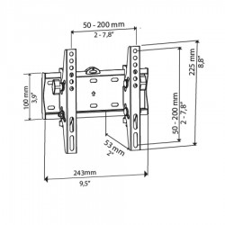 Βάση TV Bravo 15"- 40" Ρυθμιζόμενη Quadro 3