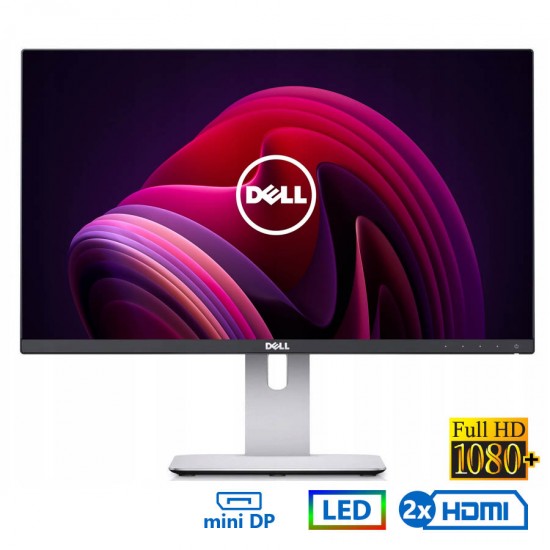 Used (A-) Monitor U2415 LED/Dell/24``FHD/1920x1200/Wide/Silver/Black/Grade A-/2xHDMI & DP & mini DP