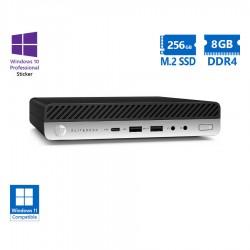 HP EliteDesk 800G4 DM i5-8500T/8GB DDR4/256GB M.2 SSD/No ODD/10P Grade A Refurbished PC
