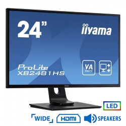 Used Monitor ProLite XB2481HS LED/Iiyama/24``FHD/1920x1080/Black/w/Speakers/D-SUB & DVI-D & HDMI