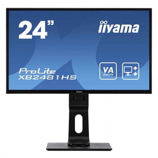 Used Monitor ProLite XB2481HS LED/Iiyama/24``FHD/1920x1080/Black/w/Speakers/D-SUB & DVI-D & HDMI