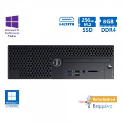 Dell 3070 SFF i5-9500/8GB DDR4/256GB M.2 SSD/No ODD/10P Grade A+ Refurbished PC