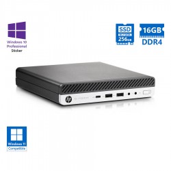 HP EliteDesk 800G4 DM i5-8500T/16GB DDR4/256GB M.2 SSD/No ODD/10P Grade A Refurbished PC
