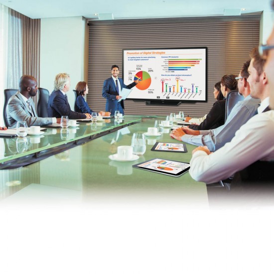 Used Signage Display Touchscreen PN-80TC3 LED/Sharp/80\\"FHD/1920x1080 FHD/Wide/Black/w/Speakers & PEN