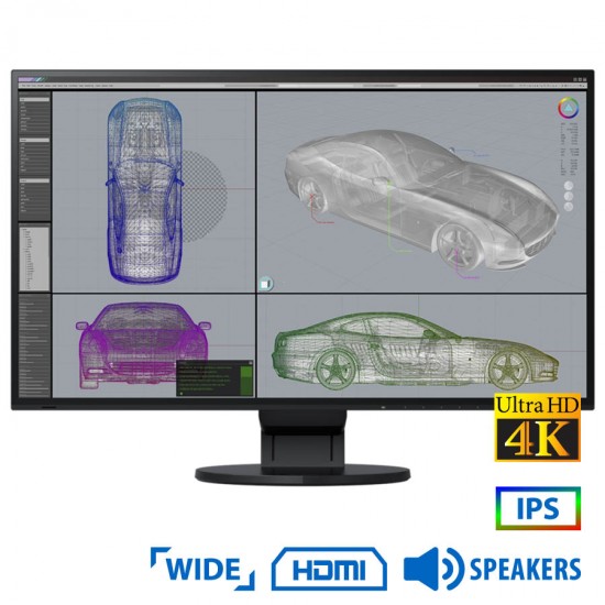 Used Monitor FlexScan EV2785 IPS/Eizo/27``Utra HD 4K/3840x2160/Wide/Black/w/Speakers/DP & HDMI & USB
