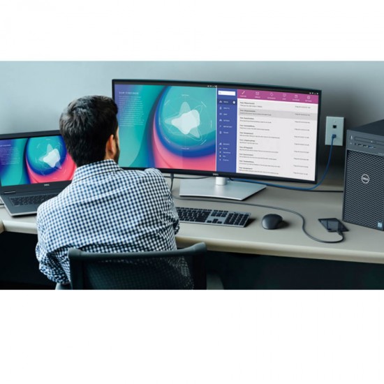 Used Monitor UltraSharp U3421WE Curved/Dell/34”UW-QHD 60Hz/3440x1440/Silver/Black/w/Speakers/DP & 2x