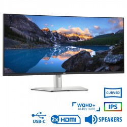 Used Monitor UltraSharp U3821DW Curved/Dell/38”UW-QHD/3840x1600/Silver/Black/w/Speakers/DP & 2xHDMI