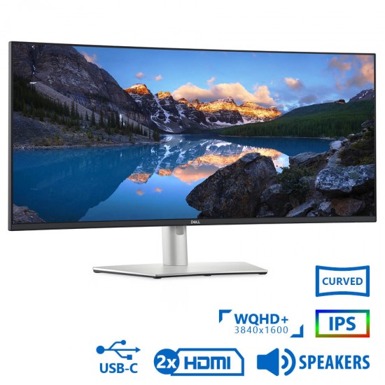 Used Monitor UltraSharp U3821DW Curved/Dell/38”UW-QHD/3840x1600/Silver/Black/w/Speakers/DP & 2xHDMI