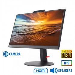 Used Monitor ThinkVision T22v-10 IPS LED/Lenovo/22``FHD/w/Camera/1920x1080/Wide/Black/w/Speakers/D-S