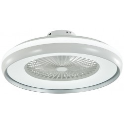 V-TAC Ανεμιστήρας οροφής LED 45W 3 σε 1 λευκό σώμα - γκρι δαχτυλίδι 7 πτερυγίων με ρύθμιση μέσω RF control 7935
