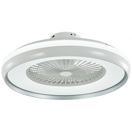 V-TAC Ανεμιστήρας οροφής LED 45W 3 σε 1 λευκό σώμα - γκρι δαχτυλίδι 7 πτερυγίων με ρύθμιση μέσω RF control 7935