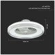 V-TAC Ανεμιστήρας οροφής LED 45W 3 σε 1 λευκό σώμα - γκρι δαχτυλίδι 7 πτερυγίων με ρύθμιση μέσω RF control 7935