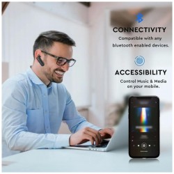 V-TAC Bluetooth Handsfree για κινητό τηλέφωνο 70mAh Μαύρο 7700
