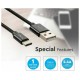 V-TAC CABLE USB TYPE-C 1M BLACK 8491