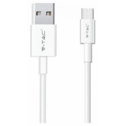 V-TAC Καλώδιο USB TYPE C 1m Άσπρο Pearl Series 8482