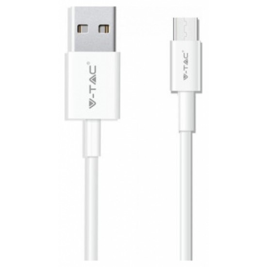 V-TAC Καλώδιο USB TYPE C 1m Άσπρο Pearl Series 8482