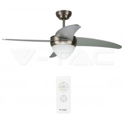 Ανεμιστήρας Οροφής V-TAC 60W με 4 πτερύγια μαζί με Φωτιστικό LED 15W  Χρώμα 3 σε 1 Ρυθμιζόμενος με RF control 7915